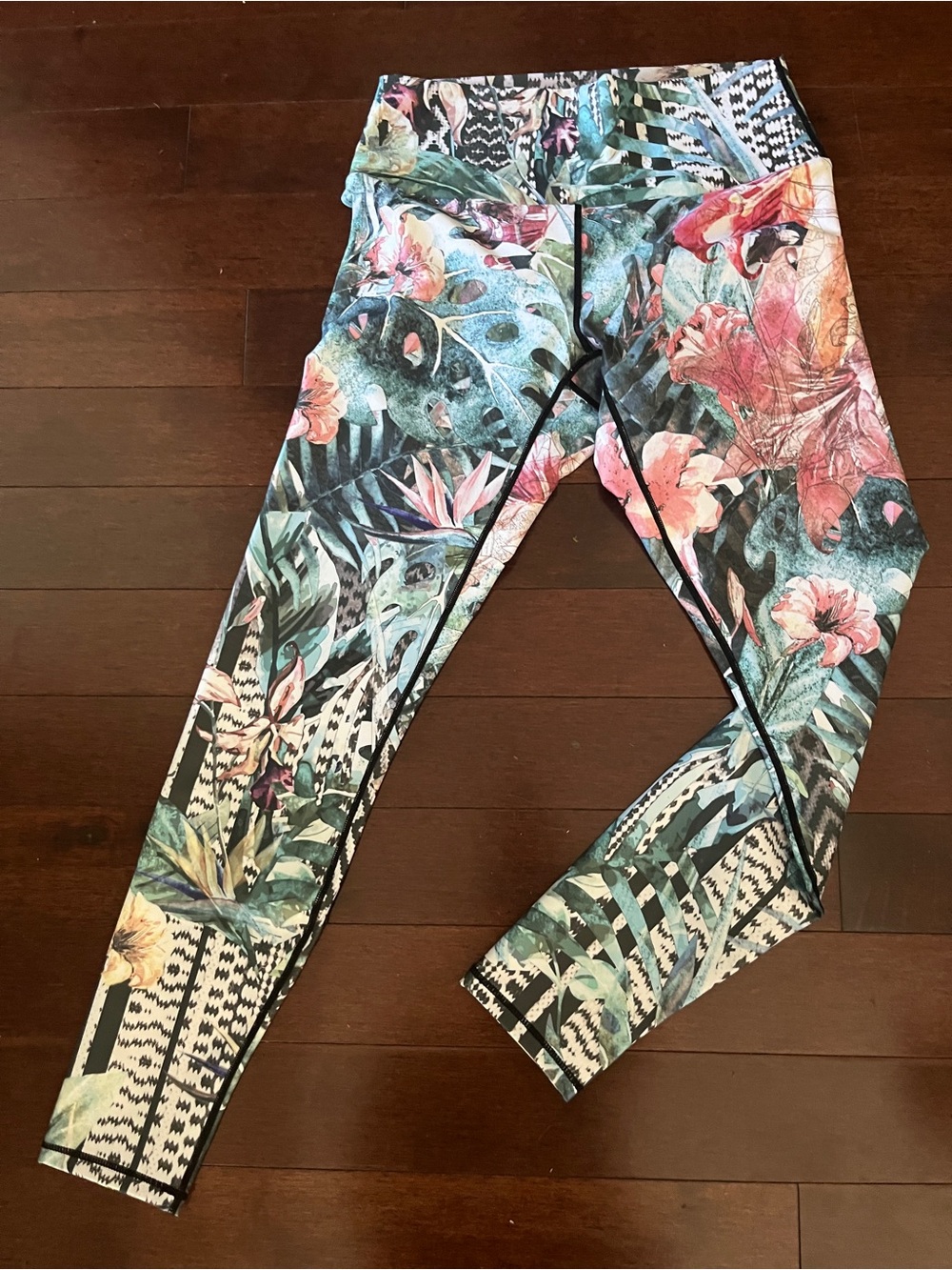 Tropical Floral High-Rise Leggings - Multicolor